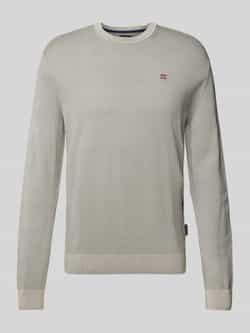Napapijri Gebreide pullover met labelstitching model 'DROZ'