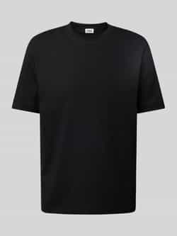 Drykorn T-shirt met geribde ronde hals model 'RAPHAEL'