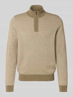 Boss Regular fit schipperstrui van een mix van scheerwol en katoen model 'HETTORE'