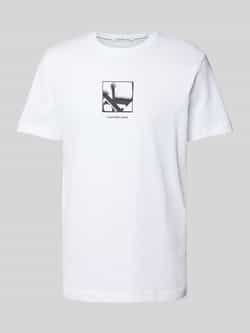 Calvin Klein Jeans Witte Ronde Hals T-shirt Mannen Herfst Winter White Heren
