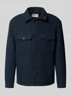Selected Homme Regular fit wollen jack met platte kraag model 'MITCH'