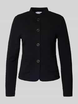 MORE & MORE Slim fit blazer met opstaande kraag