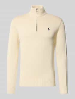 Polo Ralph Lauren Beige Cotton Quarter-Zip Jumper Andover Cream Beige Heren