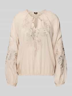 Monari Relaxed fit blouse met druppelvormige hals