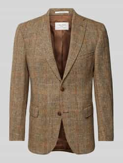 Carl gross Regular fit Harris Tweed colbert van scheerwol met klepzakken model 'Theo'