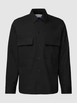 Calvin Klein regular fit overshirt met logo black