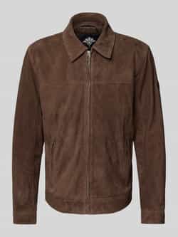 JOOP! Collection Leren jack met ritszakken model 'TOBY'