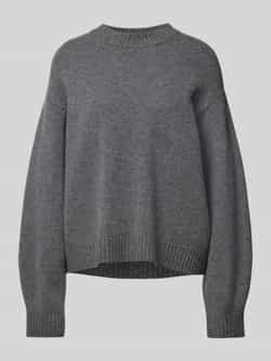 Jake*s Casual Gebreide pullover van wollen kasjmier met ribboorden