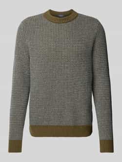 Maerz muenchen Gebreide pullover van scheerwol met ronde hals