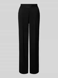 Monari Regular fit stoffen broek met vaste persplooien