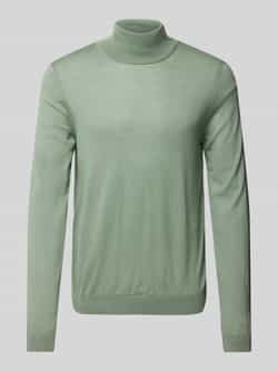 Boss Gebreide pullover van scheerwol met col
