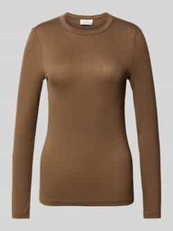 Opus Shirt met lange mouwen en ronde hals model 'Sifa'