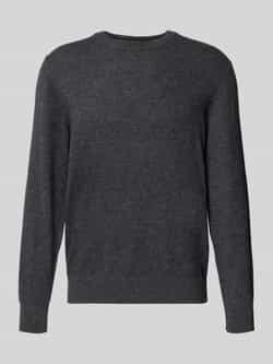 Marc O'Polo Regular fit pullover van katoenmix met scheerwol