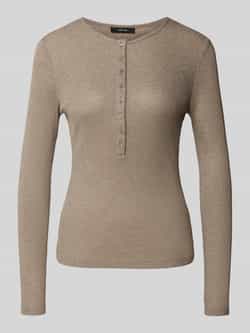 Opus Shirt met lange mouwen van viscosemix met knoopsluiting model 'Sosmica'