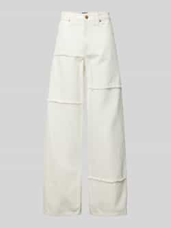 Essentiel Antwerp Wide leg jeans met franjes model 'Haster'