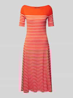 Lauren Ralph Lauren Midi-jurk met geribde boothals model 'MUNZIE'