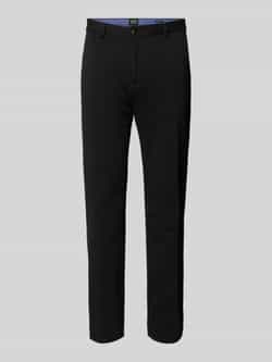Scotch & Soda Tailored fit stoffen broek met riemlussen model 'Mott'