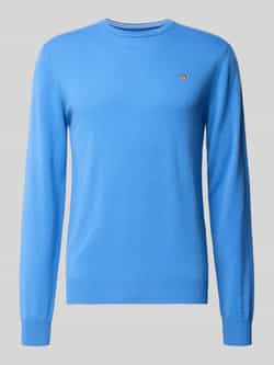 Gant Sweater Pullover Lamswol Mid Blauw