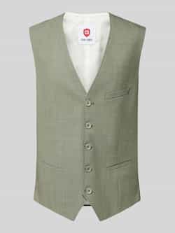CG Club of Gents Gilet met paspelzak op de borst model 'Plum'