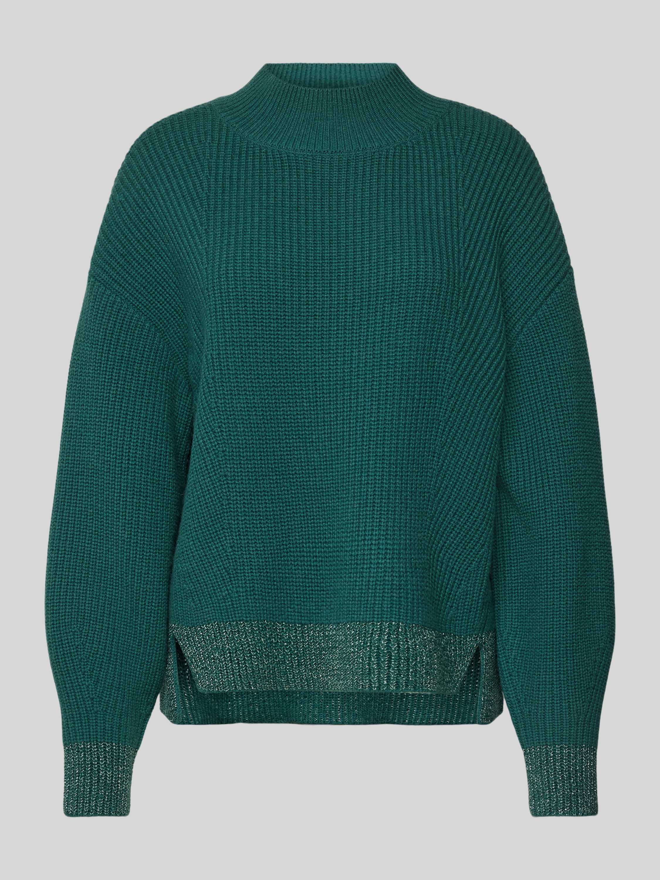 Marc Cain Gebreide pullover van lanawol met opstaande kraag