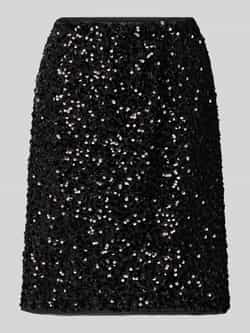Comma Minirok met pailletten en elastische band