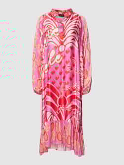 Miss goodlife Midi-jurk van viscose met all-over motief