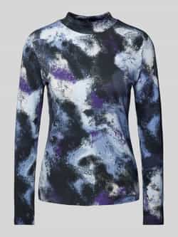 Tom Tailor Shaped fit shirt met lange mouwen van viscosemix met abstract motief