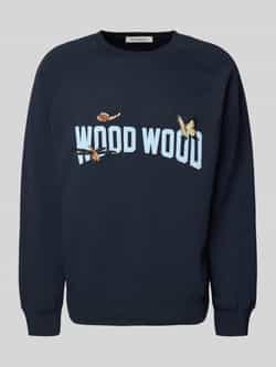 Wood Sweatshirt met motiefstitching model 'Hester'