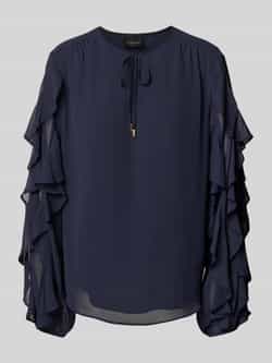 S.Oliver BLACK LABEL Loose fit chiffon blouse met mouwen met ruches