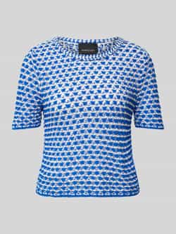 Marc Cain Gebreide pullover met 1 2-mouwen en ronde hals