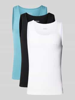 Boss Regular fit tanktop van puur katoen in een set van 3 stuks