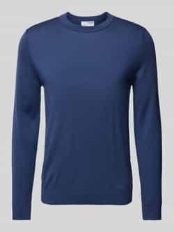 Selected Homme Gebreide pullover met ribboorden model 'TRAY'