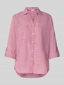 Tom Tailor Regular fit blouse met lange mouwen van puur katoen