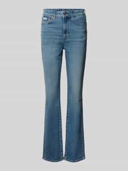Calvin Klein Jeans Skinny fit bootcut jeans in used-look met labeldetail