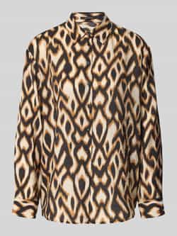 Comma Regular fit blouse met overhemdkraag
