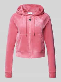 Juicy Couture Sweatjack met label met strass-steentjes model 'MADISON'