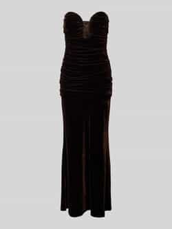 Bardot Avondjurk van fluweel met plooien model 'ELVIRA'