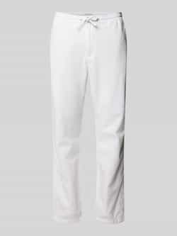 Tom Tailor Regular fit linnen broek met elastische band