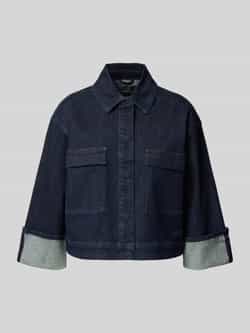 Opus Jeansjack met platte kraag model 'Hollice'