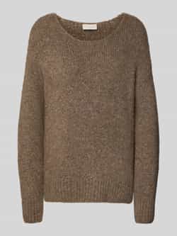 Milano italy Loose fit gebreide pullover met mix van wol en alpaca