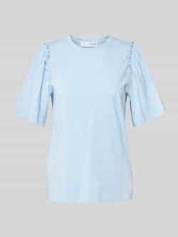 SELECTED FEMME Dames Tops & T-shirts Slfpenelope 2 4 Ruffle Tee Lichtblauw
