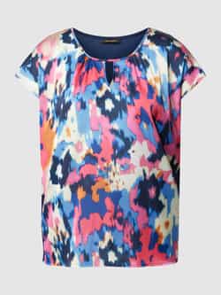 MORE & MORE T-shirt van een mix van viscose en elastaan met druppelvormige hals