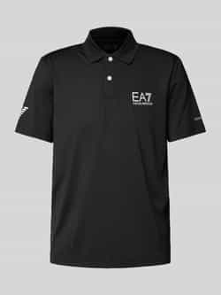 EA7 Emporio Armani Slim fit poloshirt met labelprint
