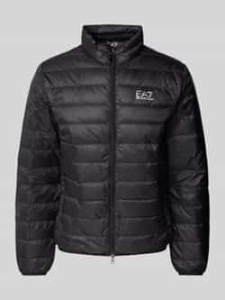 EA7 Emporio Armani Donsjack met labelprint model 'TRAIN CORE'