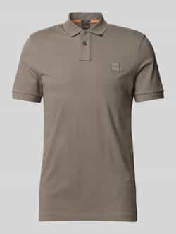 Boss Orange Slim fit poloshirt met labelbadge model 'Passenger'