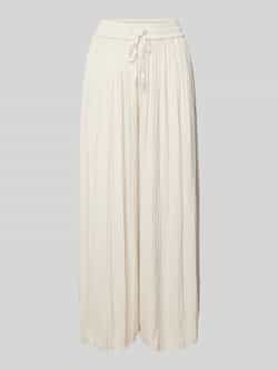 Marc Cain Wide leg stoffen broek met plissévouwen