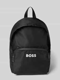 Hugo Boss Gerecyclede Textuur Rugzak met Laptopvak Black Heren