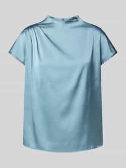 Zero Regular fit blouse met plooien en opstaande kraag