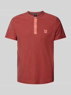 Lerros Shirt met korte mouwen met logoborduursel op de borst