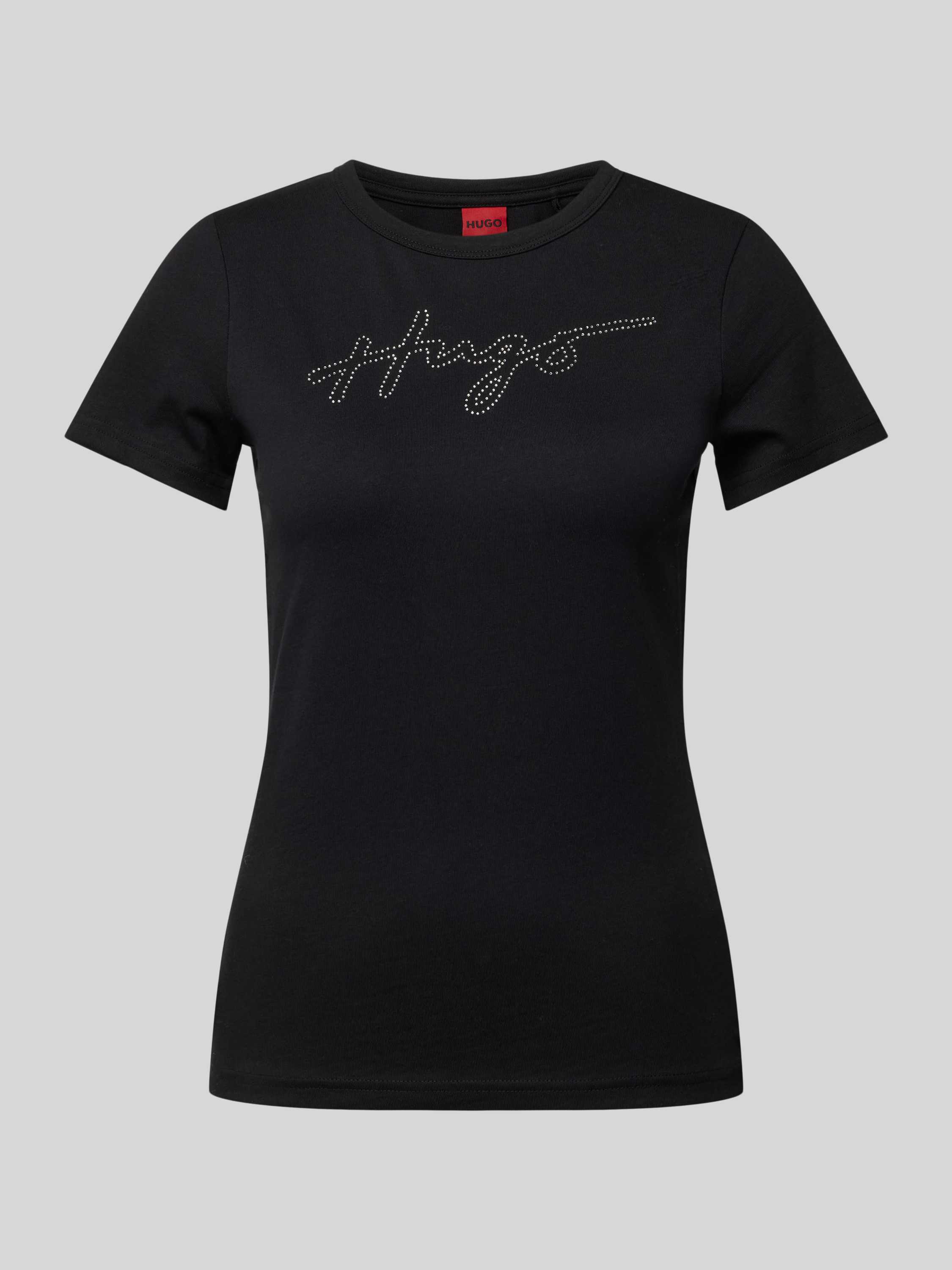 HUGO T-shirt met strass-steentjes model 'Deloris'